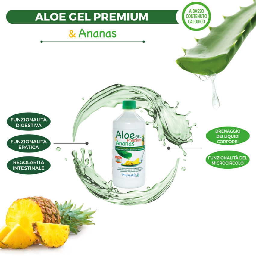Infografica Aloe Gel Premium Ananas